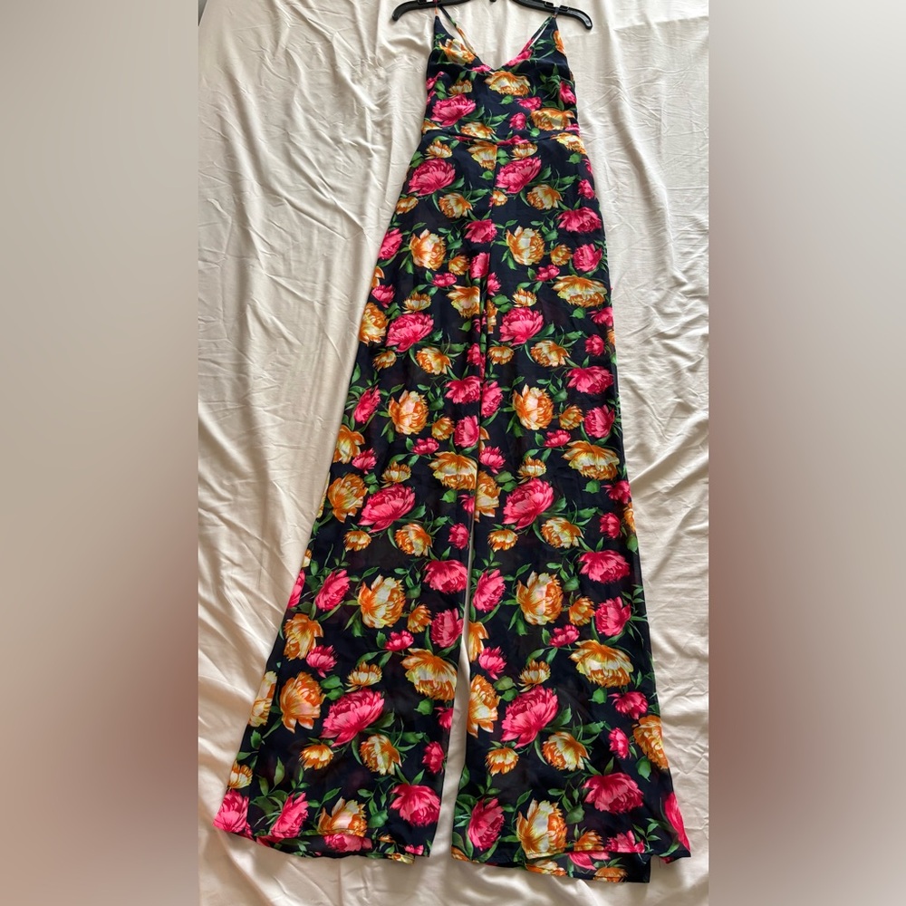 Lush Navy Floral Romper